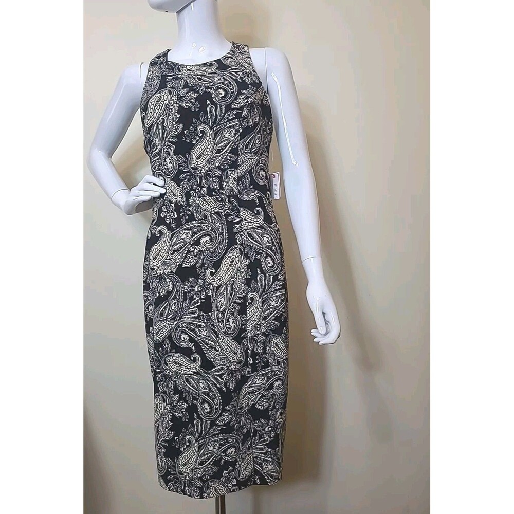 Bisou Bisou By Michele Bohbot Womens Size Small Black White Faux Leather Back - Picture 2 of 10